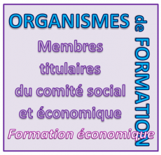 Formation économique obligatoire des membres du comité social et économique - organismes enregistrés 